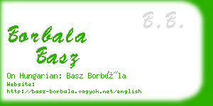 borbala basz business card